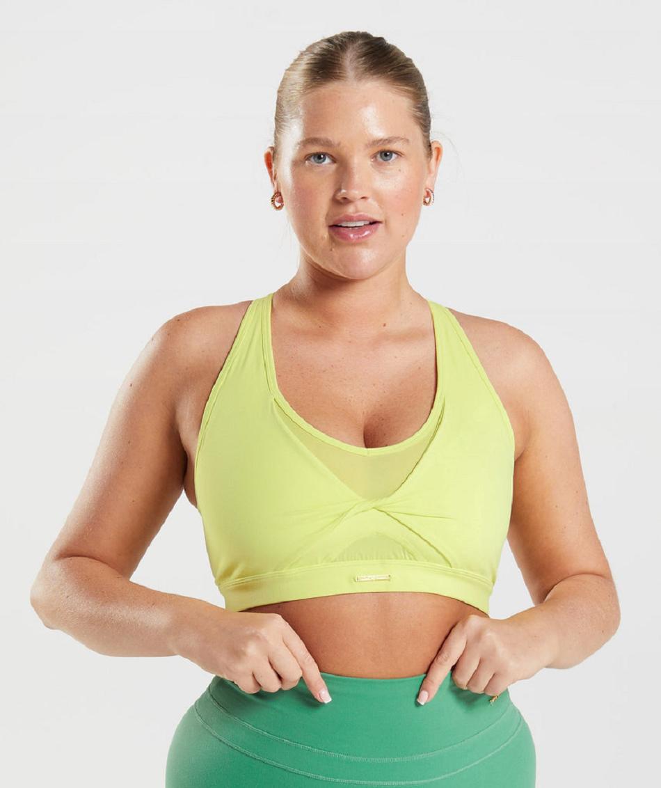 Sujetadores Deportivos Gymshark Whitney Mesh Mujer Verde | CO 2234MQZ